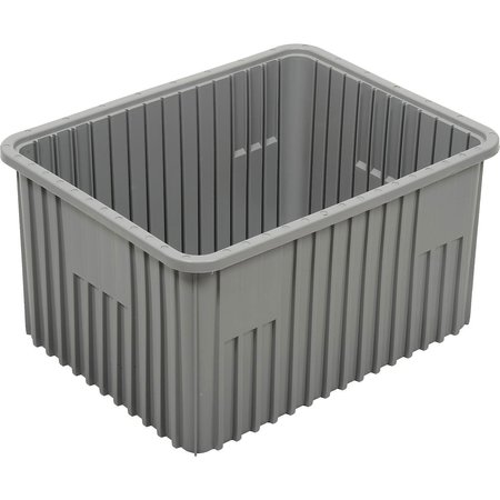 QUANTUM STORAGE SYSTEMS Divider Box, Gray, Polypropylene, 22-1/2 in L, 17-1/2 in W, 12 in H DG93120GY